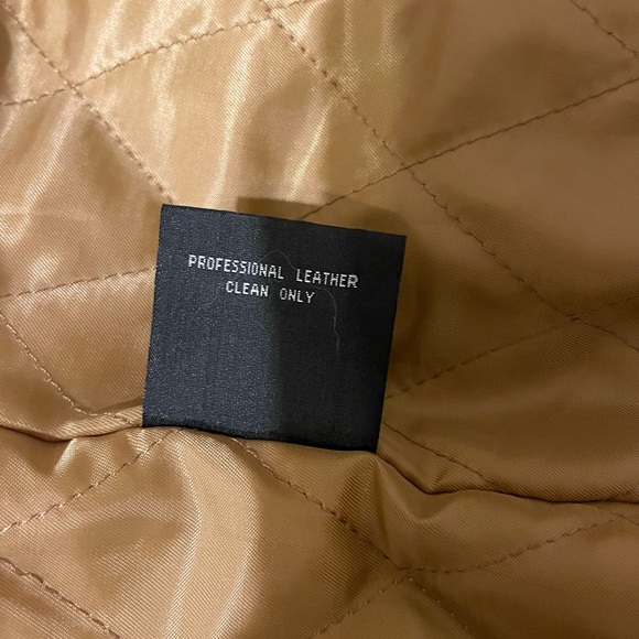 Vintage Penny Lane Leather Coat Faux Fur Giacca M - Picture 11 of 11